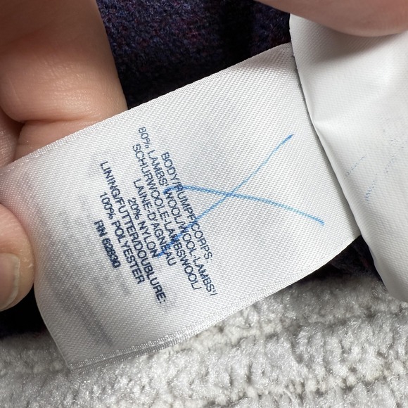 Lands' End Sweater Mens L Purple Lambswool Crew Pullover Preppy Casual Old Money - Picture 7 of 10